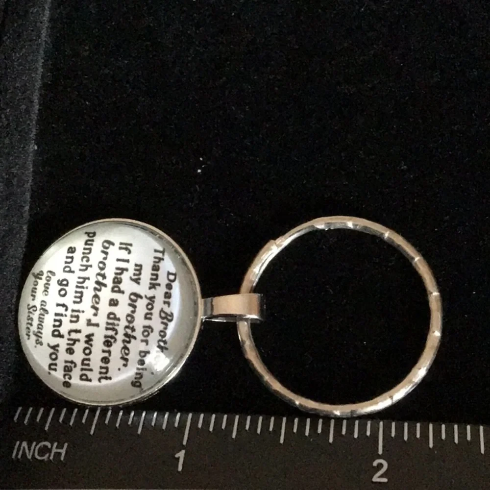 Dear Brother.. Love Always Your Sister Dome Keychain New